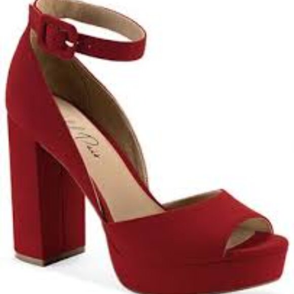 Wild Pair Women's Reemaa Round Toe Dress Sandals - Red - Picture 7 of 7